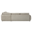 ACME Jonina Sectional Sofa w/4 Pillows in Beige Chenille