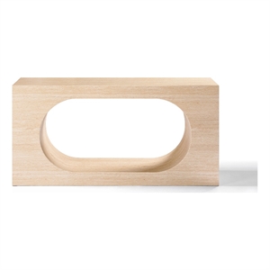 ACME Inca Console Table in Travertine Stone