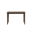 ACME Damica Solid Rubber Wood Dining Table w/Drop Leaf in Rich Walnut