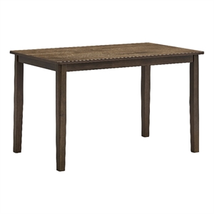 ACME Damica Solid Rubber Wood Dining Table w/Drop Leaf in Rich Walnut