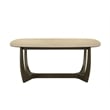 ACME Davita Dining Table w/Ceramic Top in Ceramic & Walnut