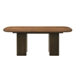 ACME Delina Dining Table in Chenille & Walnut