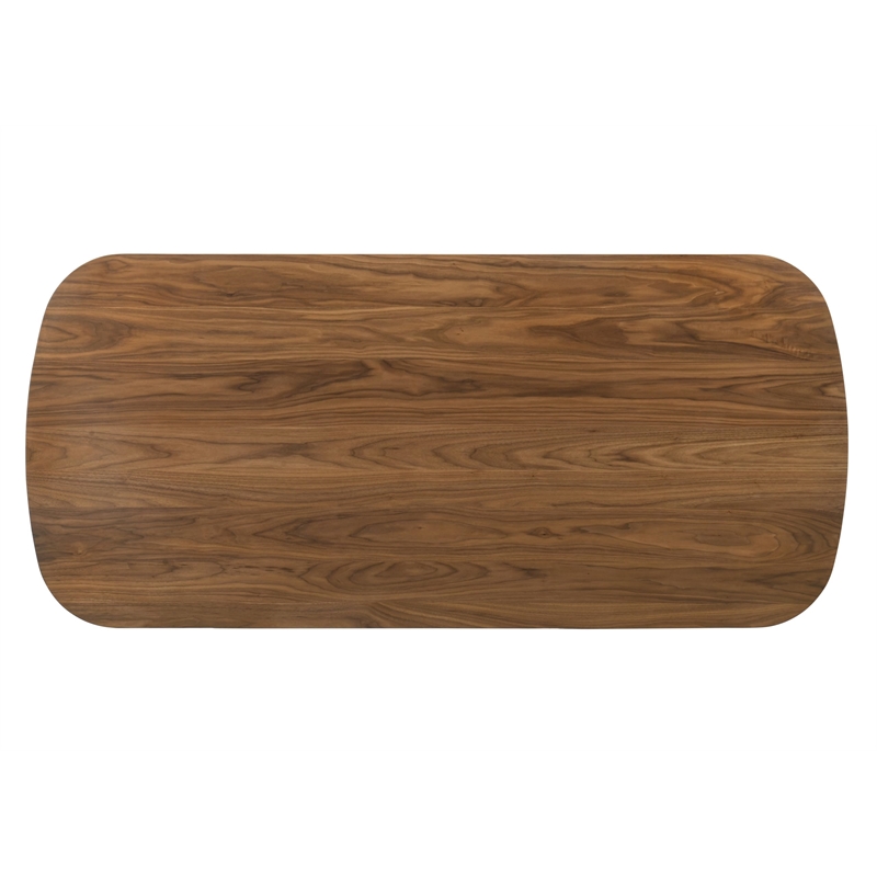 ACME Delina Dining Table in Chenille & Walnut
