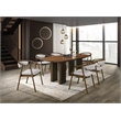 ACME Delina Dining Table in Chenille & Walnut
