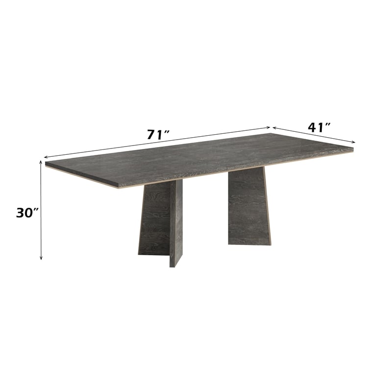 ACME Venezia Dining Table in Gray