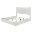 ACME Esther Eastern King Bed w/LED in  White & Silver High Gloss