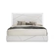 ACME Esther Eastern King Bed w/LED in  White & Silver High Gloss