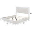 ACME Esther Eastern King Bed w/LED in  White & Silver High Gloss