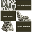 ACME Priel Accent Chair w/Swivel in Green Pattern Fabric