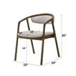 ACME Delina Side Chair in Chenille & Walnut