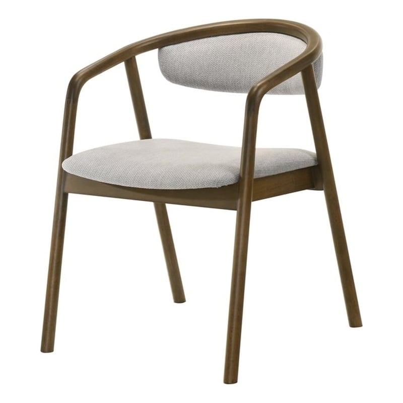 ACME Delina Side Chair in Chenille & Walnut