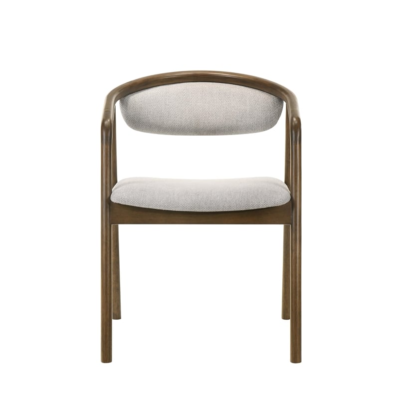 ACME Delina Side Chair in Chenille & Walnut