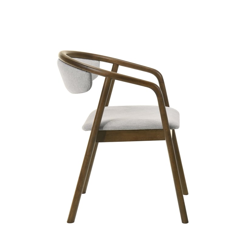 ACME Delina Side Chair in Chenille & Walnut