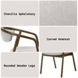 ACME Delina Side Chair in Chenille & Walnut