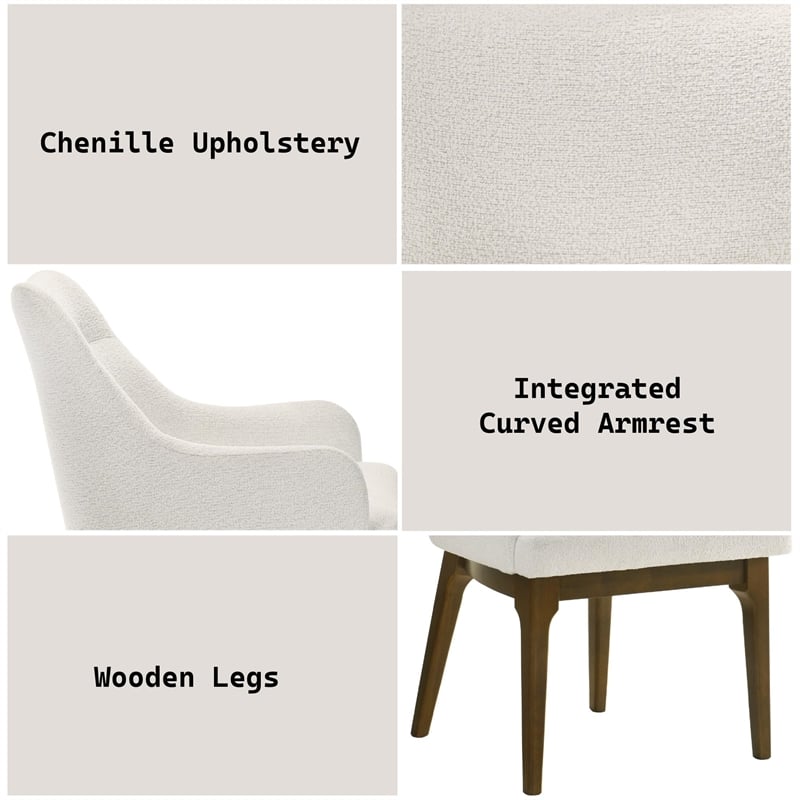 ACME Kasha Side Chair (Set-2) in Chenille & Vintage Oak