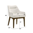 ACME Kasha Side Chair (Set-2) in Chenille & Vintage Oak