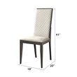 ACME Venezia Side Chair (Set-2) in Gray Synthetic Leather & Gray
