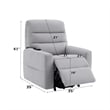 ACME Freddie Power Motion Recliner w/Lift in Gray Leather Aire