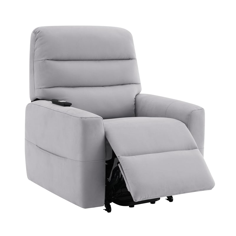 ACME Freddie Power Motion Recliner w/Lift in Gray Leather Aire