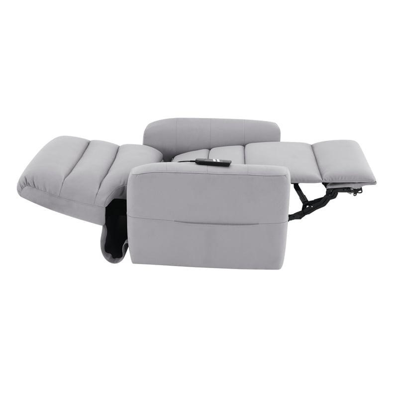 ACME Freddie Power Motion Recliner w/Lift in Gray Leather Aire