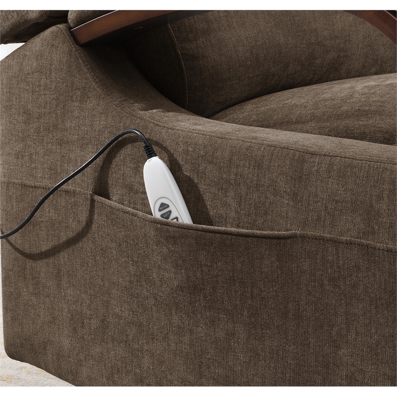 ACME Kayla Power Recliner w/Lift & Heating & Massage in Chocolate Chenille