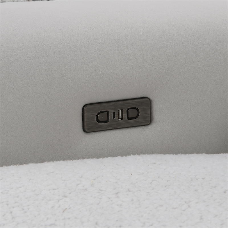 ACME Tarrance Modular Power LF Power Recliner in GraySherpa & Velvet