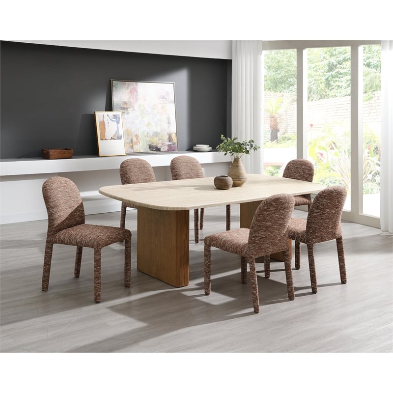 ACME Lidi Side Chair (Set-2) in Brown Chenille