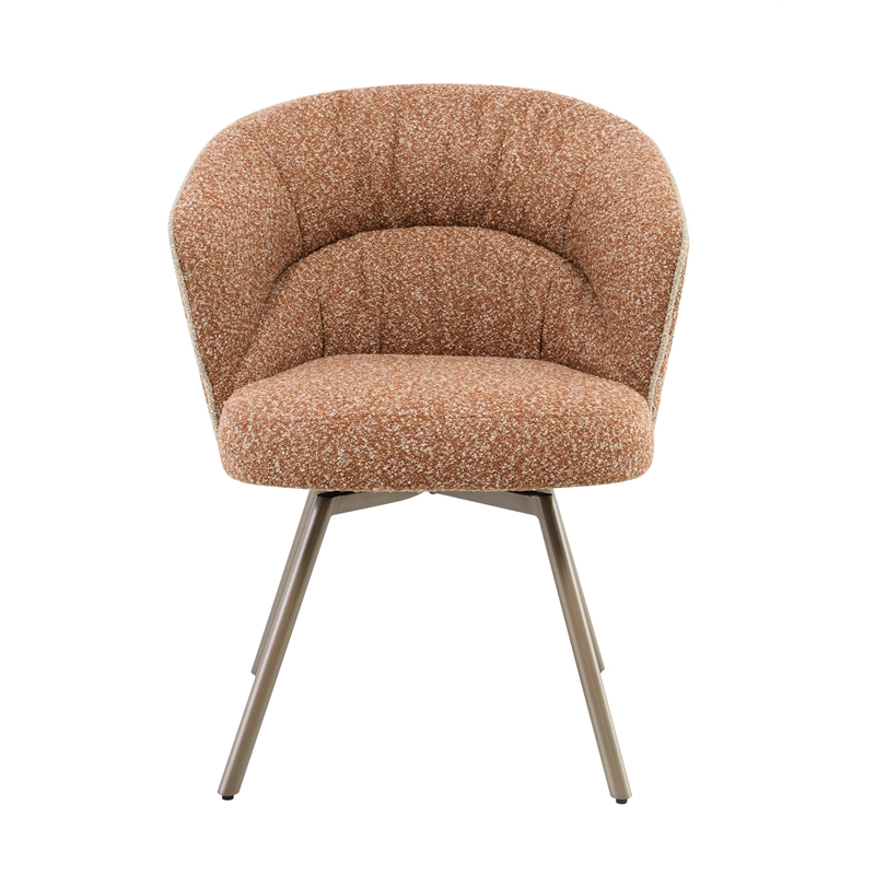 ACME Lidi Side Chair (Set-2) in Rust Orange Boucle