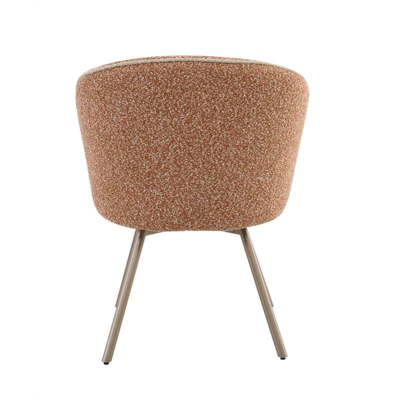 ACME Lidi Side Chair (Set-2) in Rust Orange Boucle