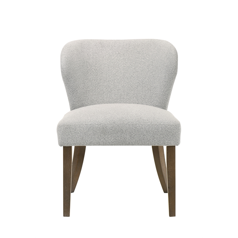 ACME Dillon Side Chair (Set-2) in Gray Chenille & Walnut