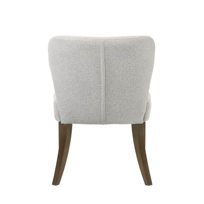 ACME Dillon Side Chair (Set-2) in Gray Chenille & Walnut