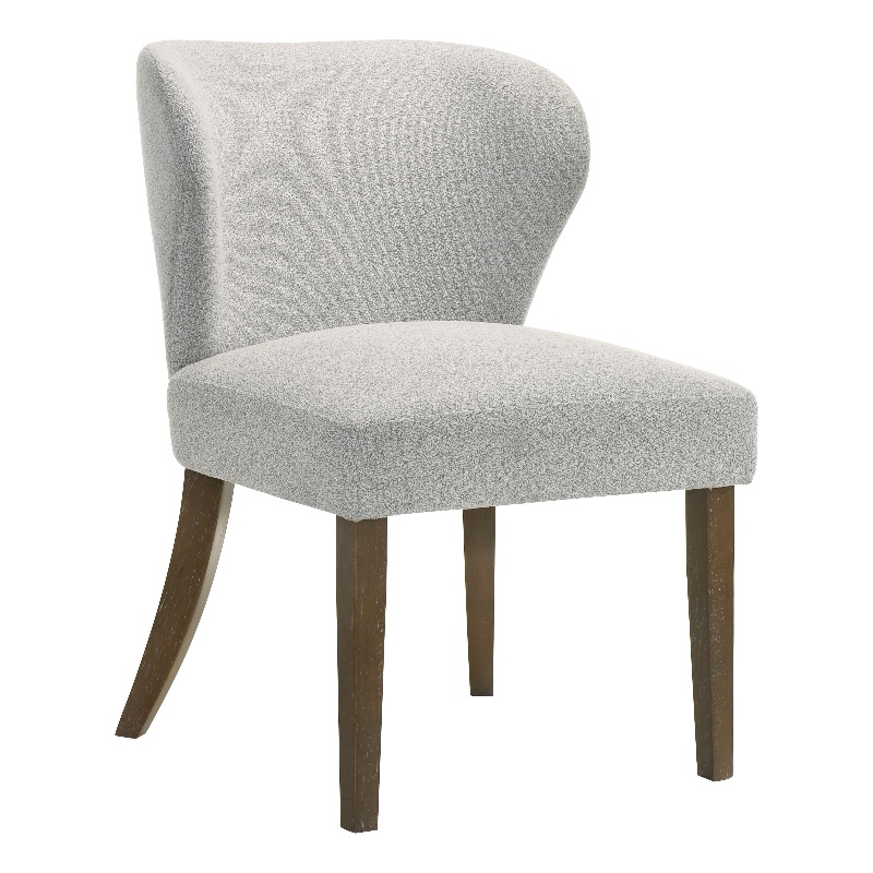 ACME Dillon Side Chair (Set-2) in Gray Chenille & Walnut
