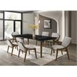 ACME Danzel Side Chair (Set-2) in Gray Chenille & Vintage Oak