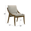 ACME Danzel Side Chair (Set-2) in Gray Chenille & Vintage Oak
