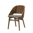ACME Delmon Side Chair (Set-2) in Fabric & Dark Walnut