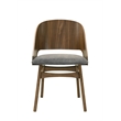 ACME Delmon Side Chair (Set-2) in Fabric & Dark Walnut
