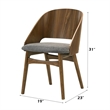 ACME Delmon Side Chair (Set-2) in Fabric & Dark Walnut