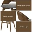 ACME Delmon Side Chair (Set-2) in Fabric & Dark Walnut