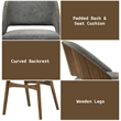 ACME Delmon Side Chair (Set-2) in Fabric & Dark Walnut