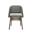 ACME Delmon Side Chair (Set-2) in Fabric & Dark Walnut
