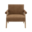 ACME Zoey Accent Chair in Chocolate Suede & Oak
