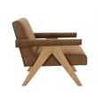 ACME Zoey Accent Chair in Chocolate Suede & Oak