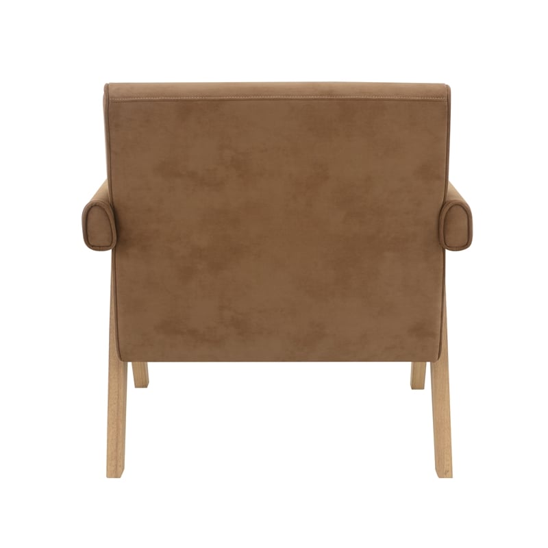 ACME Zoey Accent Chair in Chocolate Suede & Oak