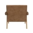ACME Zoey Accent Chair in Chocolate Suede & Oak