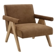 ACME Zoey Accent Chair in Chocolate Suede & Oak