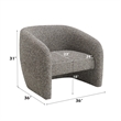 ACME Livia Accent Chair in Brown & Gray Tweed