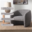 ACME Livia Accent Chair in Brown & Gray Tweed