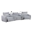 ACME Fullar Modular Power Motion Recliner in Light Gary Chenille