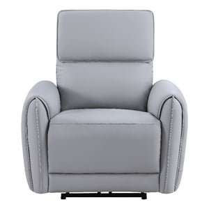 ACME Jeromie Power Motion Recliner  w/USB Port  in Gray Synthetic Leather