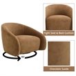 ACME Zoey Accent Chair w/Swivel  in Chocolate Suede